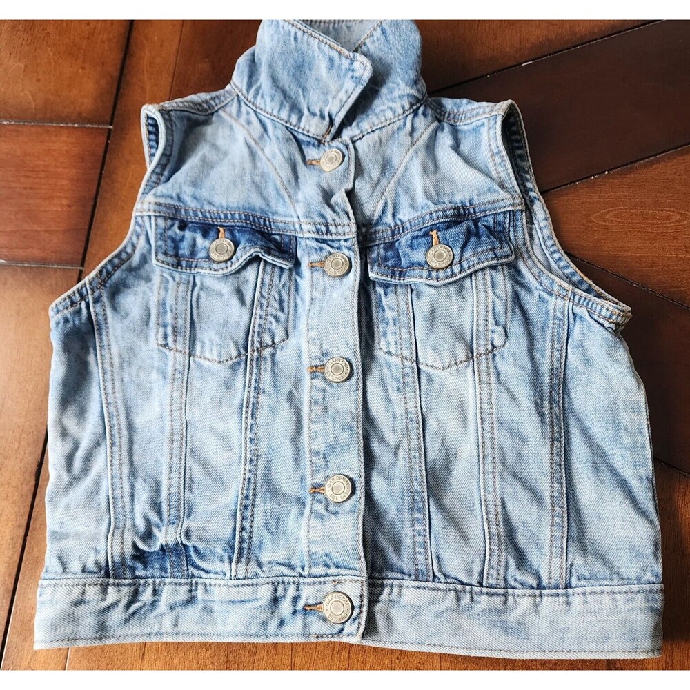 Gap Denim Girls Blue Sleeveless Vest Size L